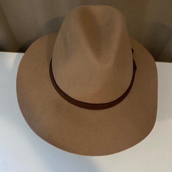 Brown Wool Wide Brim Hat‎ Women’s Size ML with Ribbon Band - Picture 8 of 8